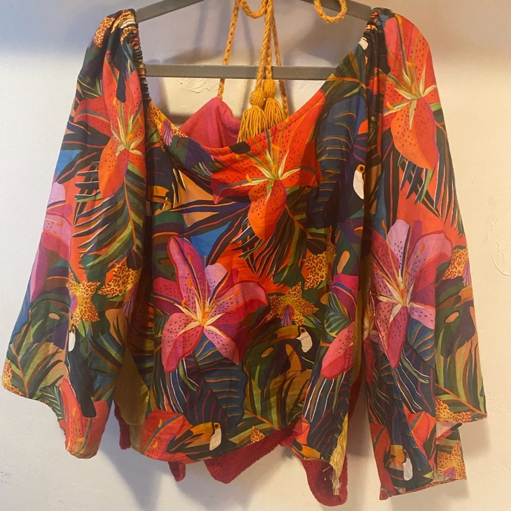 FARM Rio Multicolor Crochet Blouse - Picture 3 of 8